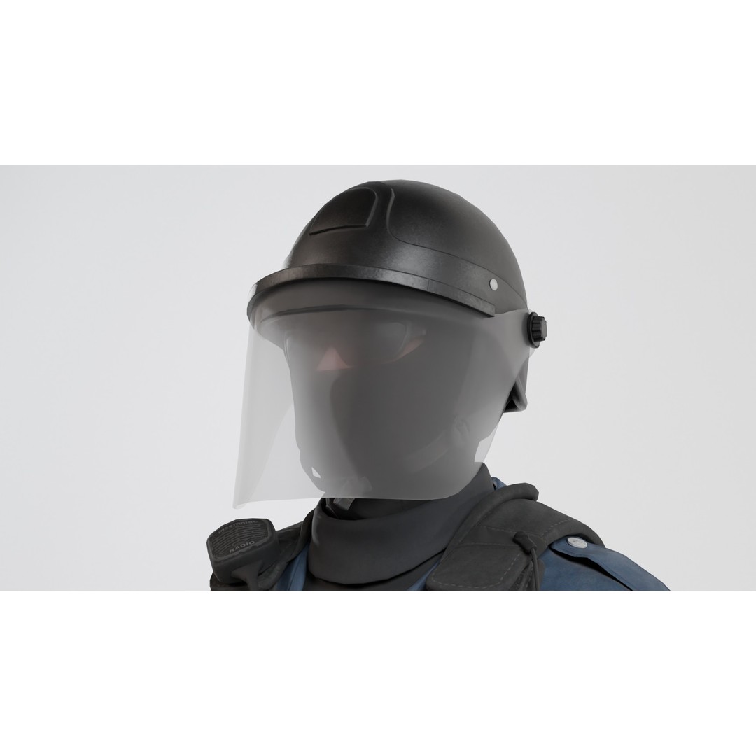 Police SWAT 3D Model – Rigged Game-Ready Character, FBX, OBJ - View 17