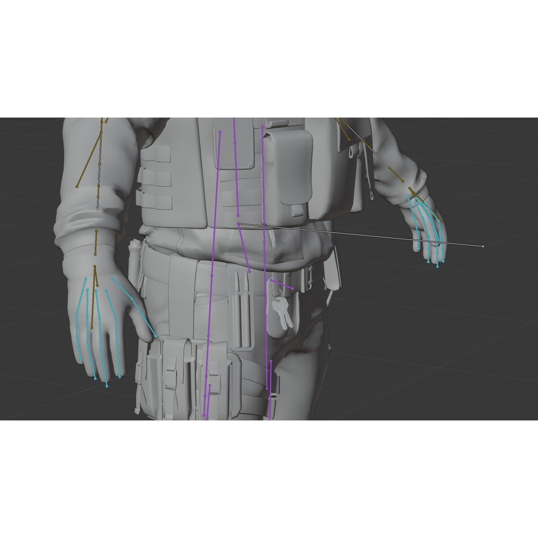 Police SWAT 3D Model – Rigged Game-Ready Character, FBX, OBJ - View 18