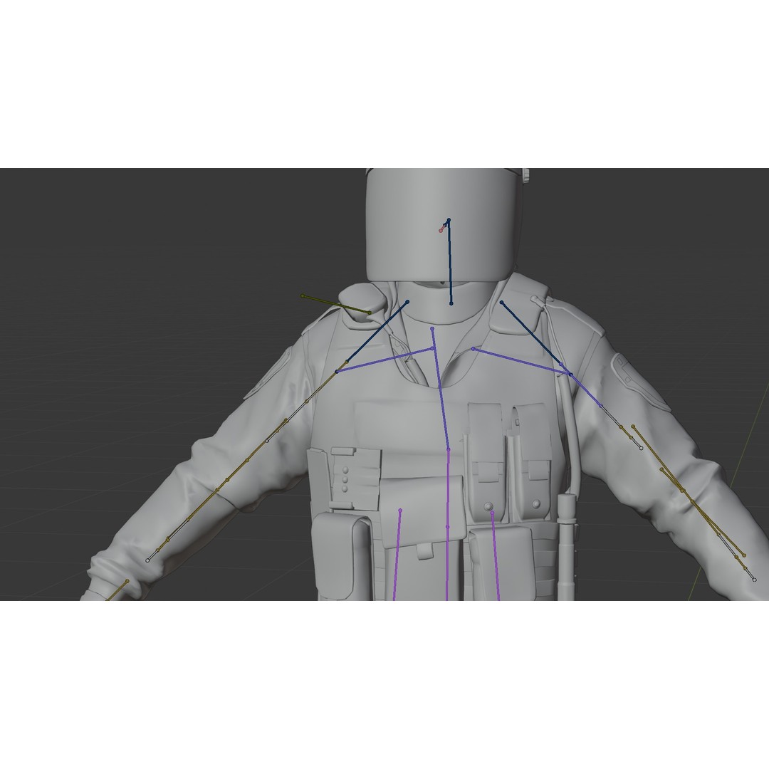 Police SWAT 3D Model – Rigged Game-Ready Character, FBX, OBJ - View 20