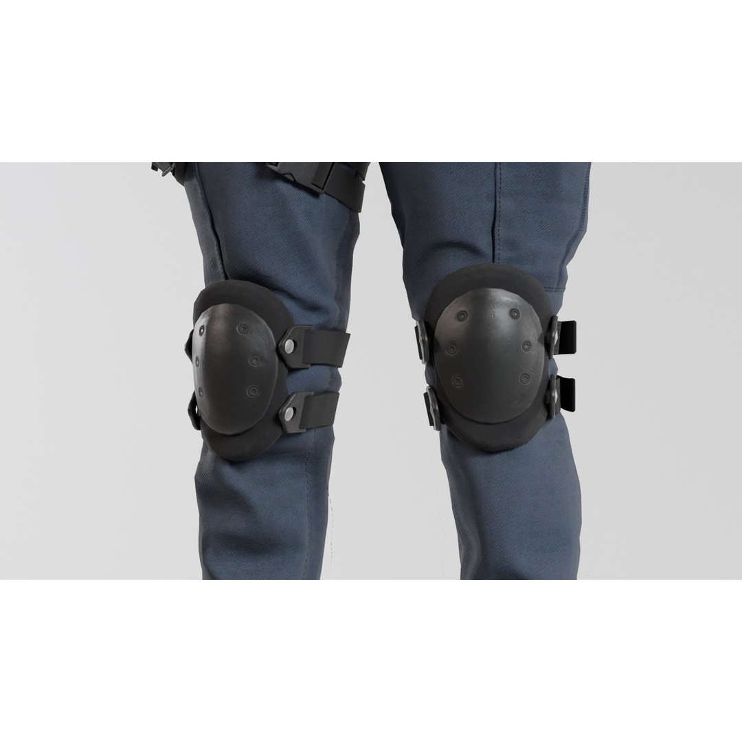 Police SWAT 3D Model – Rigged Game-Ready Character, FBX, OBJ - View 5