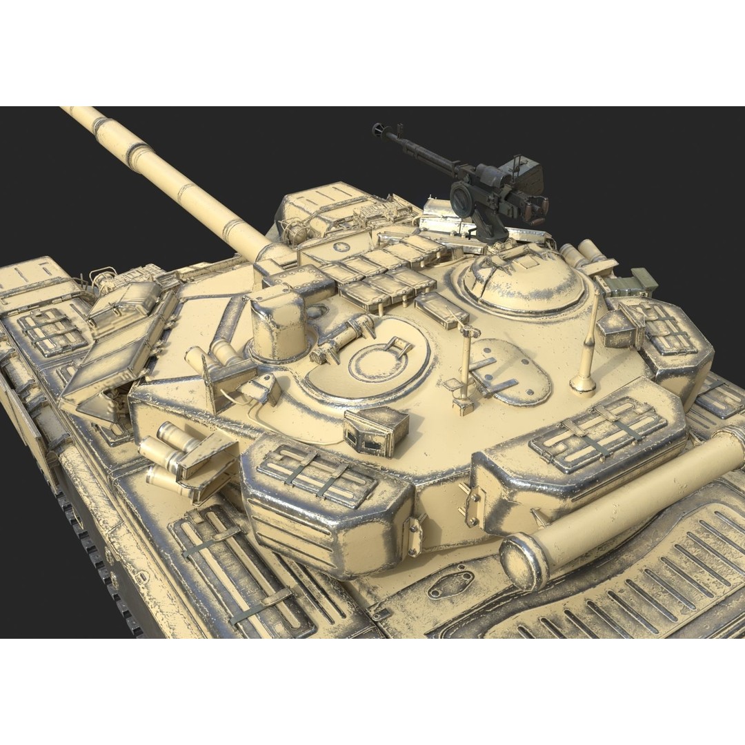 Russian T90 Main Battle Tank 3D Model – Low Poly Military Vehicle, FBX, OBJ - View 13