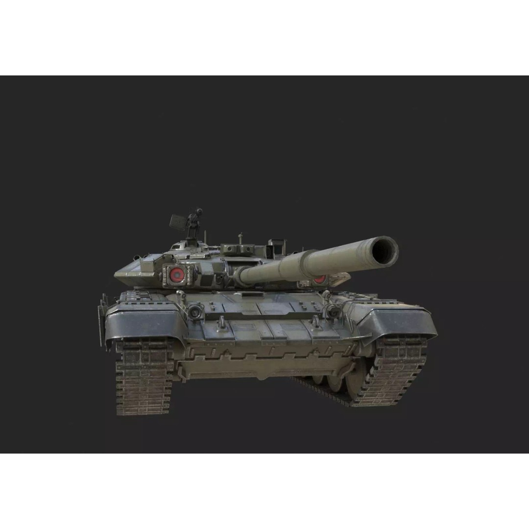 Russian T90 Main Battle Tank 3D Model – Low Poly Military Vehicle, FBX, OBJ - View 2