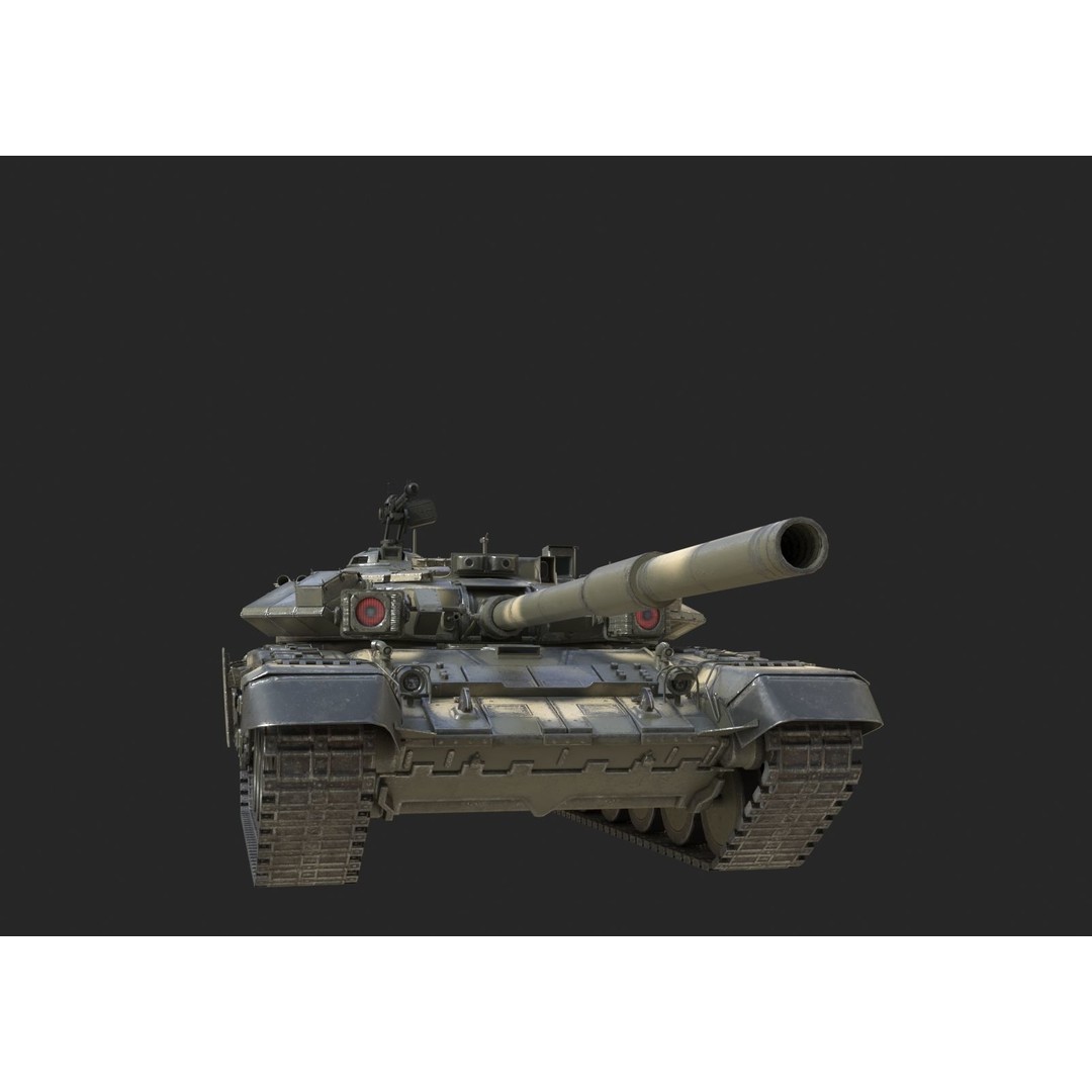 Russian T90 Main Battle Tank 3D Model – Low Poly Military Vehicle, FBX, OBJ - View 9