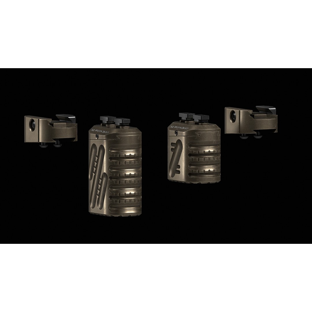 Zero 8 V2 Multi Angle Grip 3D Model – Low Poly Game-Ready Asset, FBX, OBJ - View 3
