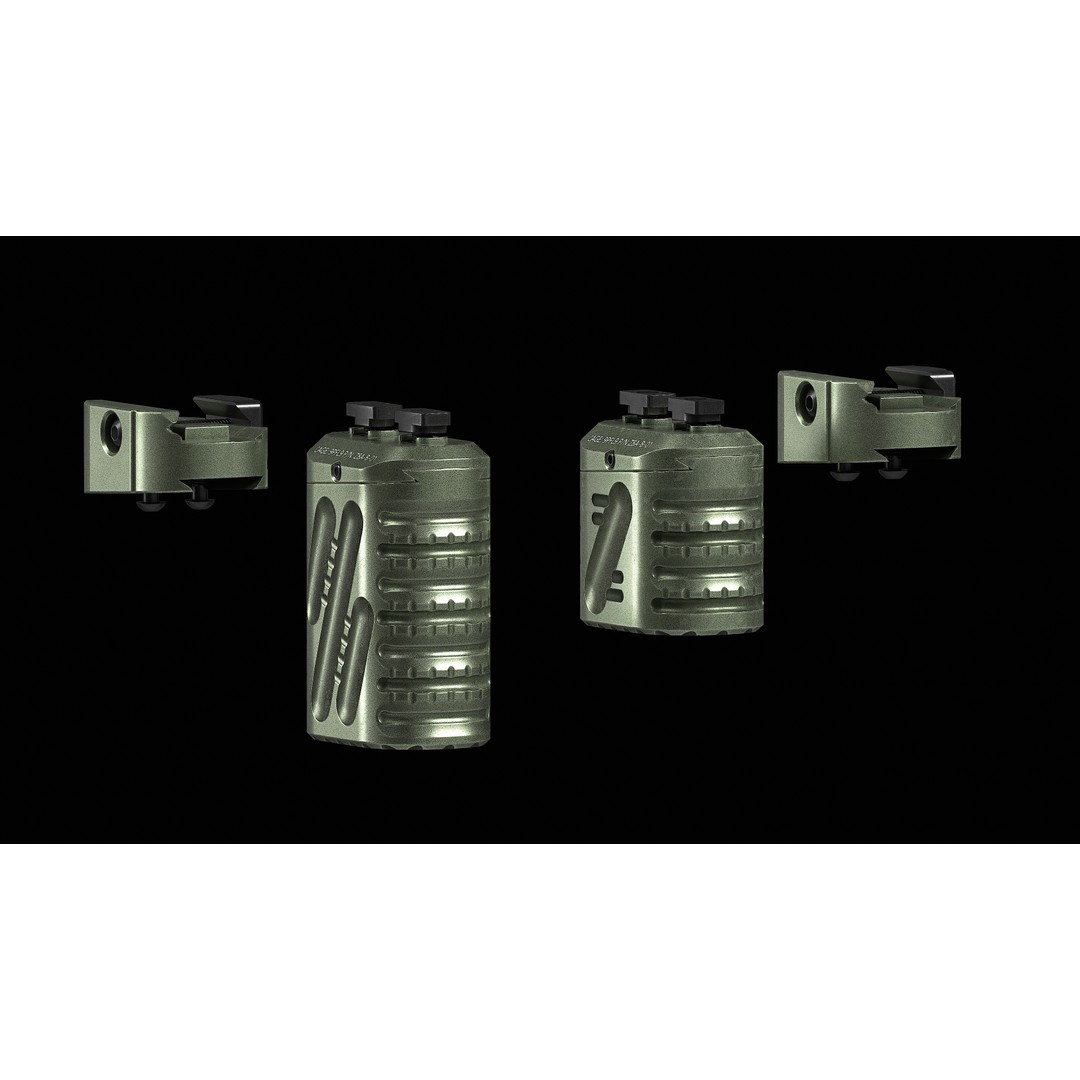 Zero 8 V2 Multi Angle Grip 3D Model – Low Poly Game-Ready Asset, FBX, OBJ - View 4