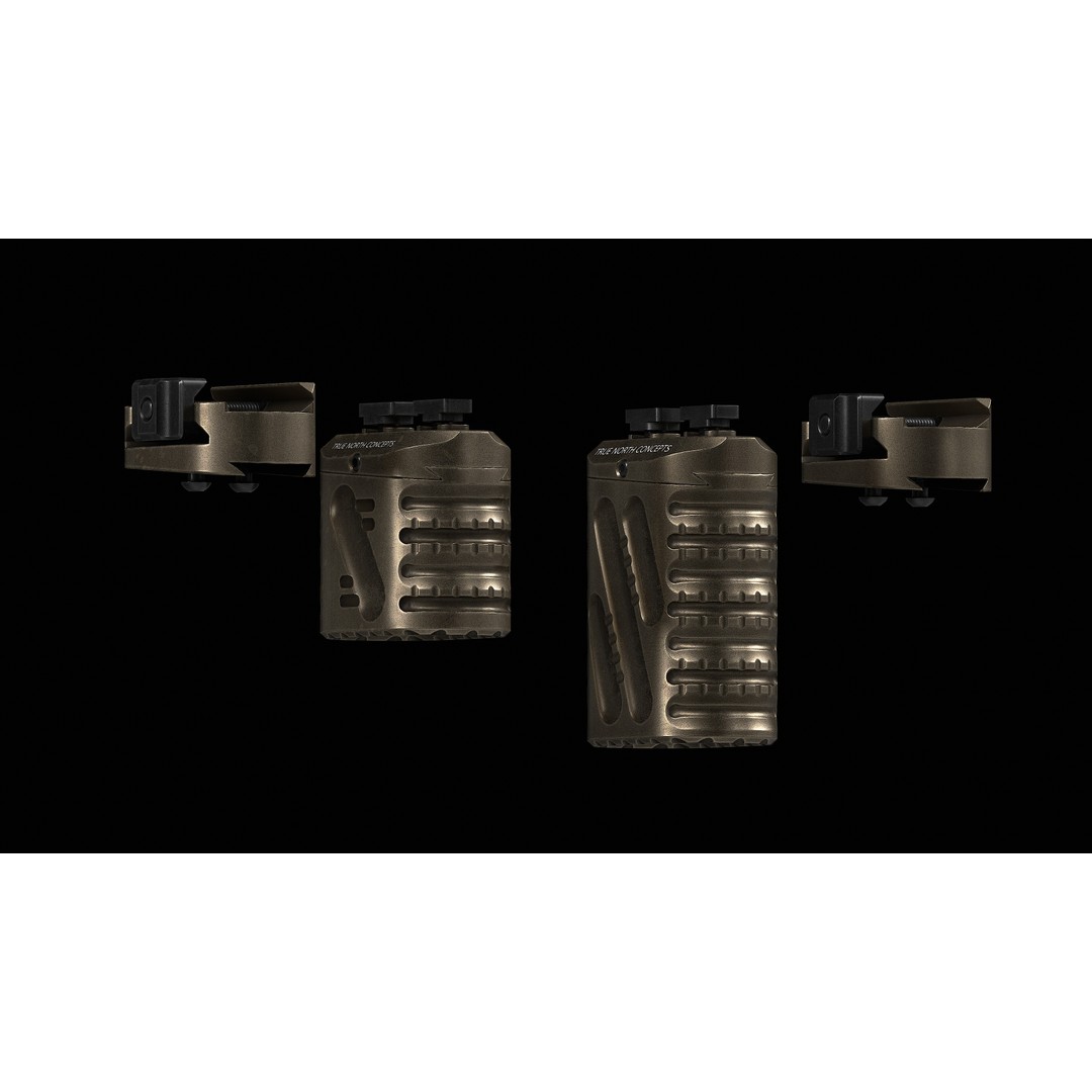 Zero 8 V2 Multi Angle Grip 3D Model – Low Poly Game-Ready Asset, FBX, OBJ - View 8
