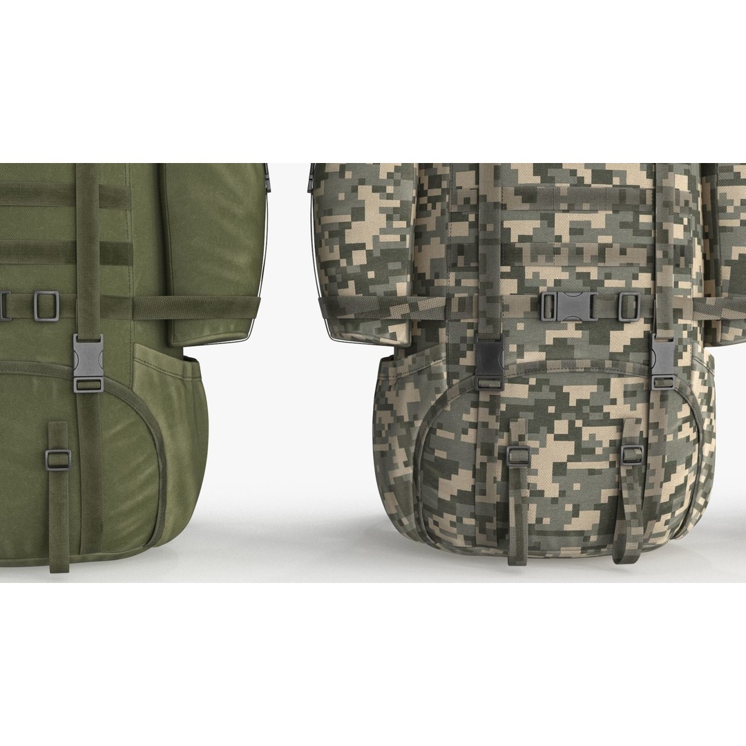 Tactical Military Backpack 3D Model – Low Poly PBR Game Asset, FBX, OBJ - View 23