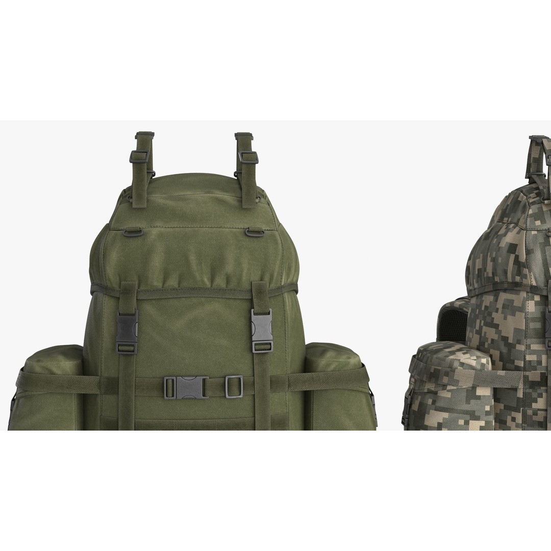 Tactical Military Backpack 3D Model – Low Poly PBR Game Asset, FBX, OBJ - View 24