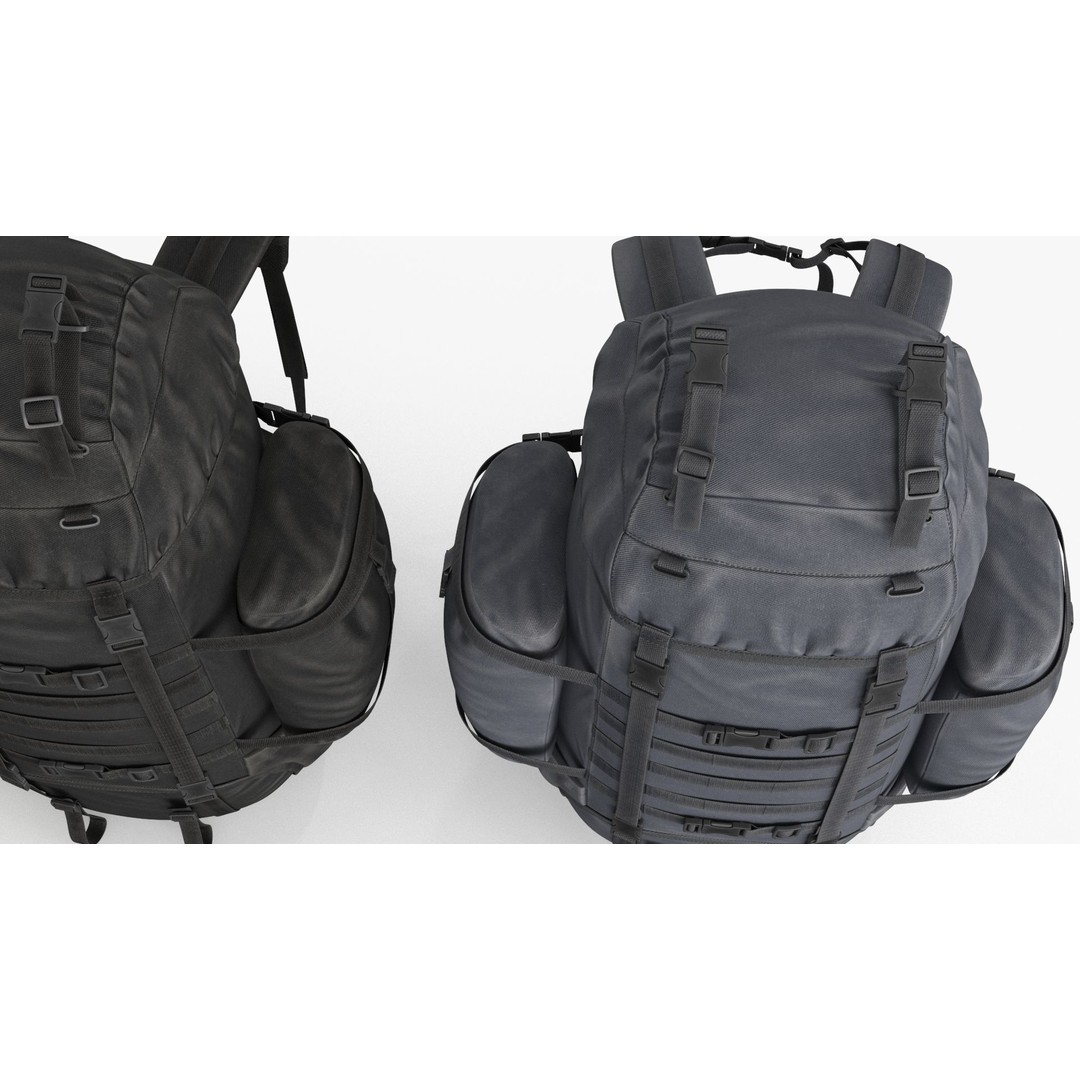 Tactical Military Backpack 3D Model – Low Poly PBR Game Asset, FBX, OBJ - View 27