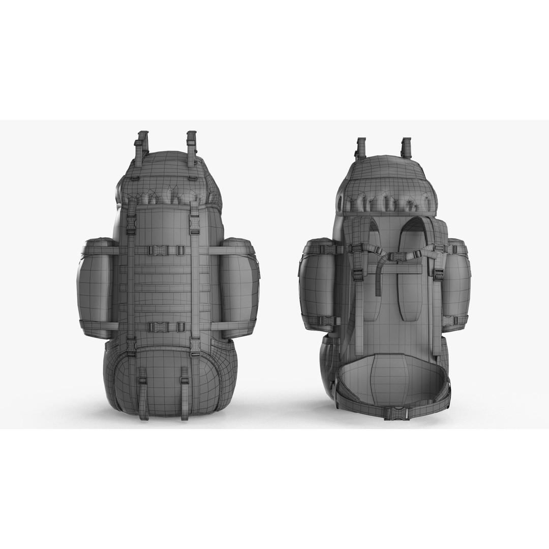 Tactical Military Backpack 3D Model – Low Poly PBR Game Asset, FBX, OBJ - View 32