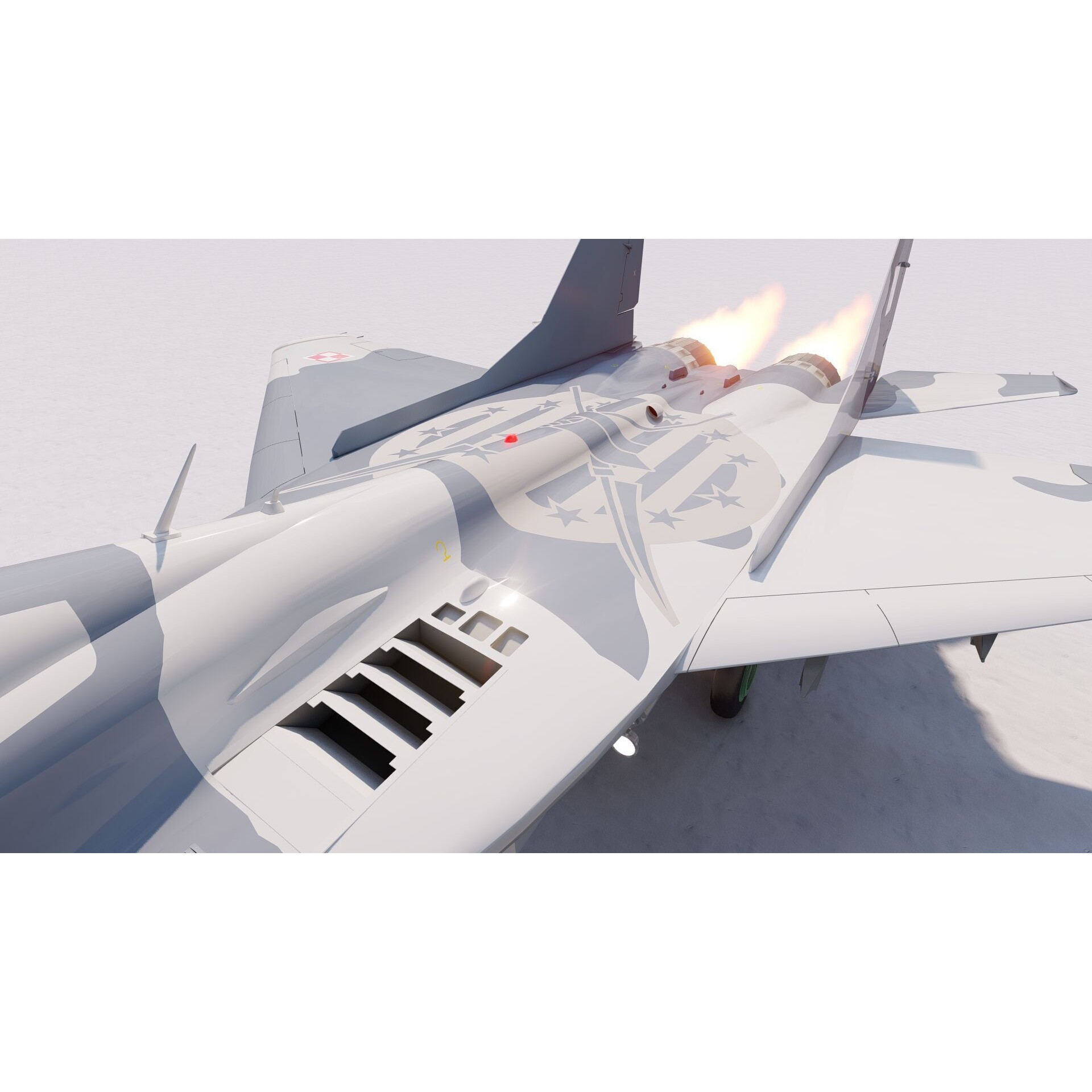 Mig 29 Jet Fighter - Detailed Game-Ready 3D Model - View 15