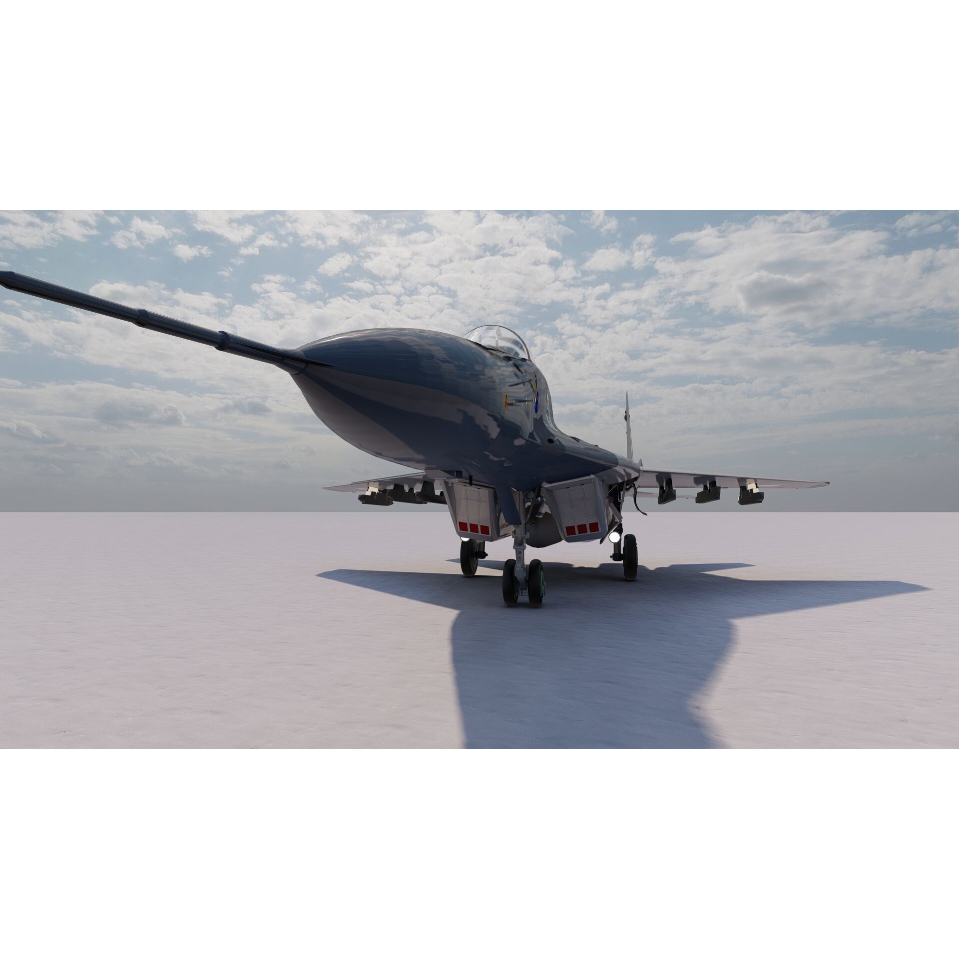 Mig 29 Jet Fighter - Detailed Game-Ready 3D Model - View 17