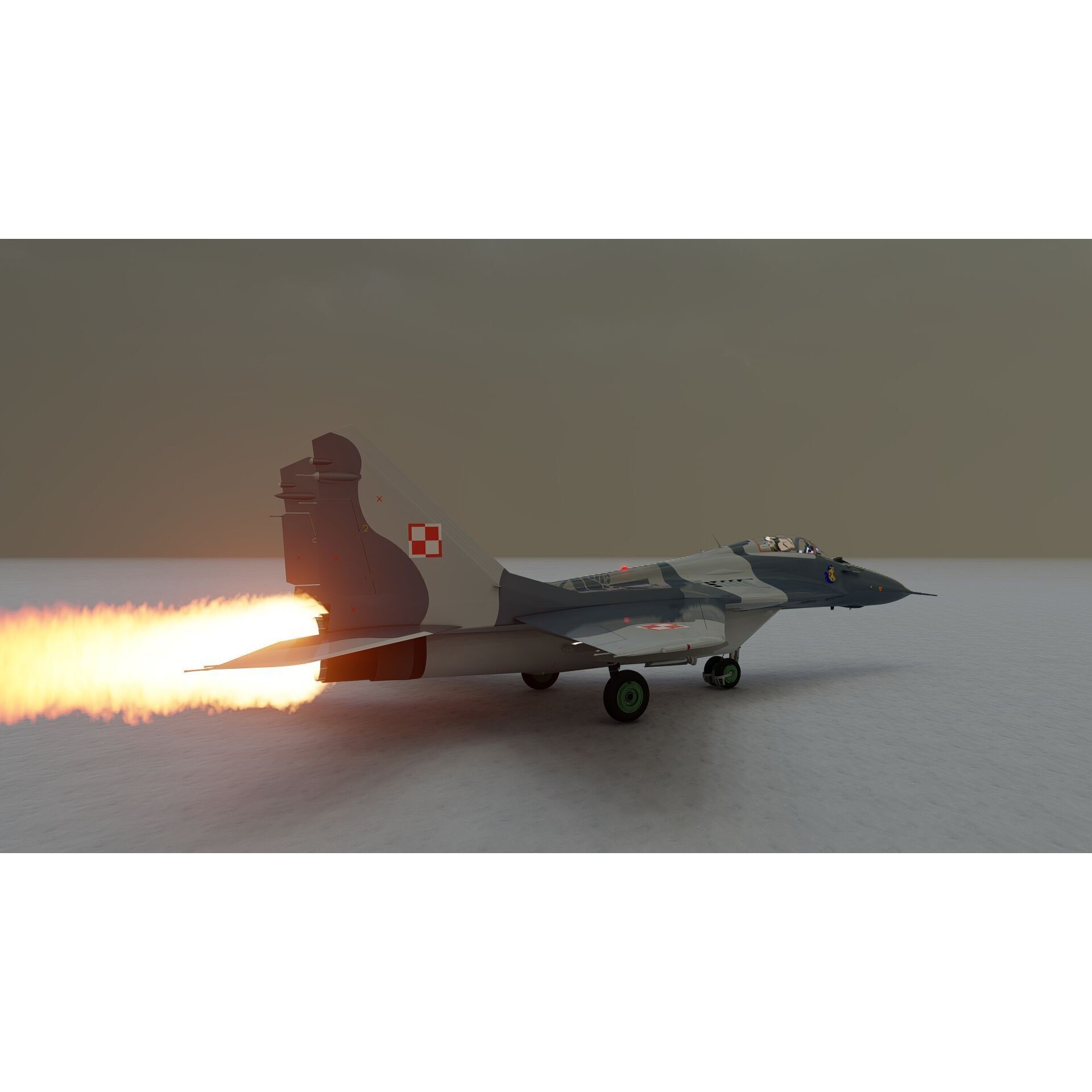 Mig 29 Jet Fighter - Detailed Game-Ready 3D Model - View 19