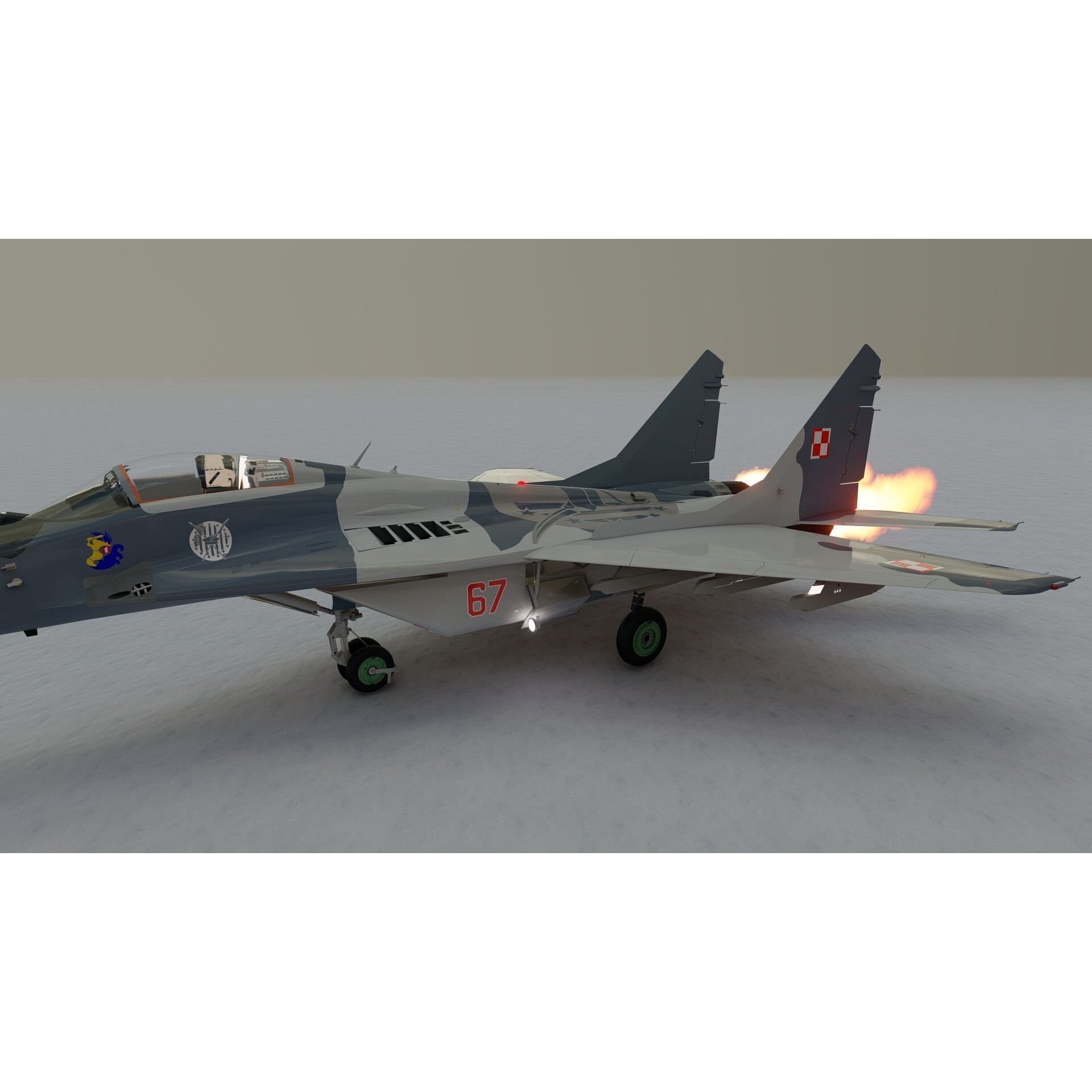 Mig 29 Jet Fighter - Detailed Game-Ready 3D Model - View 21