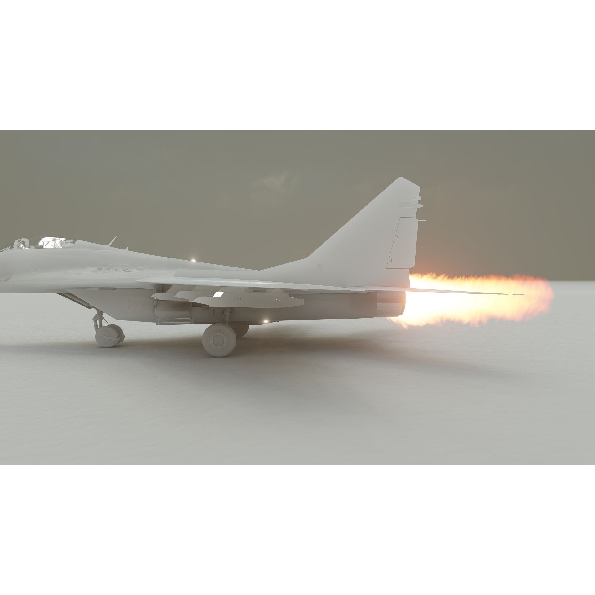 Mig 29 Jet Fighter - Detailed Game-Ready 3D Model - View 26