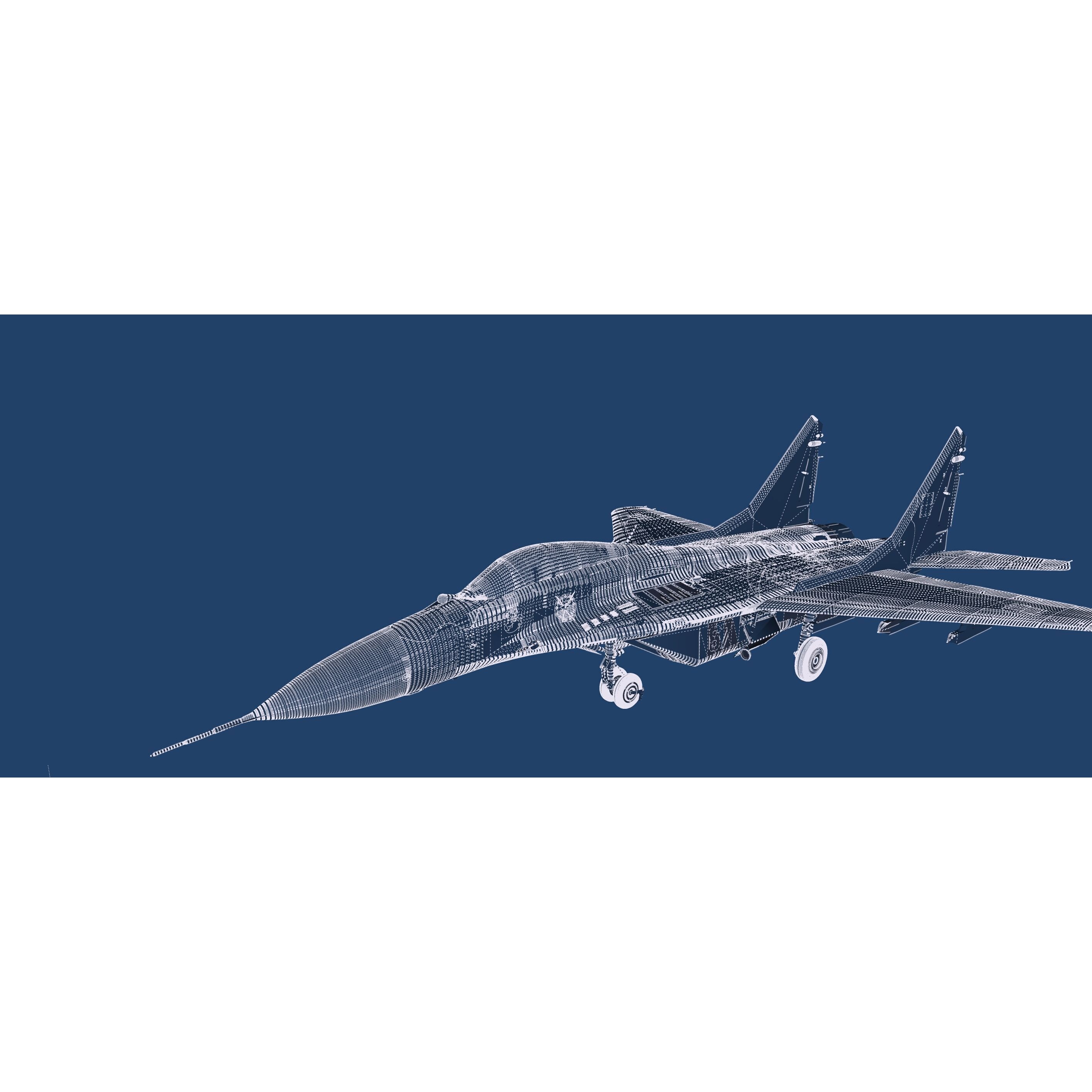 Mig 29 Jet Fighter - Detailed Game-Ready 3D Model - View 29