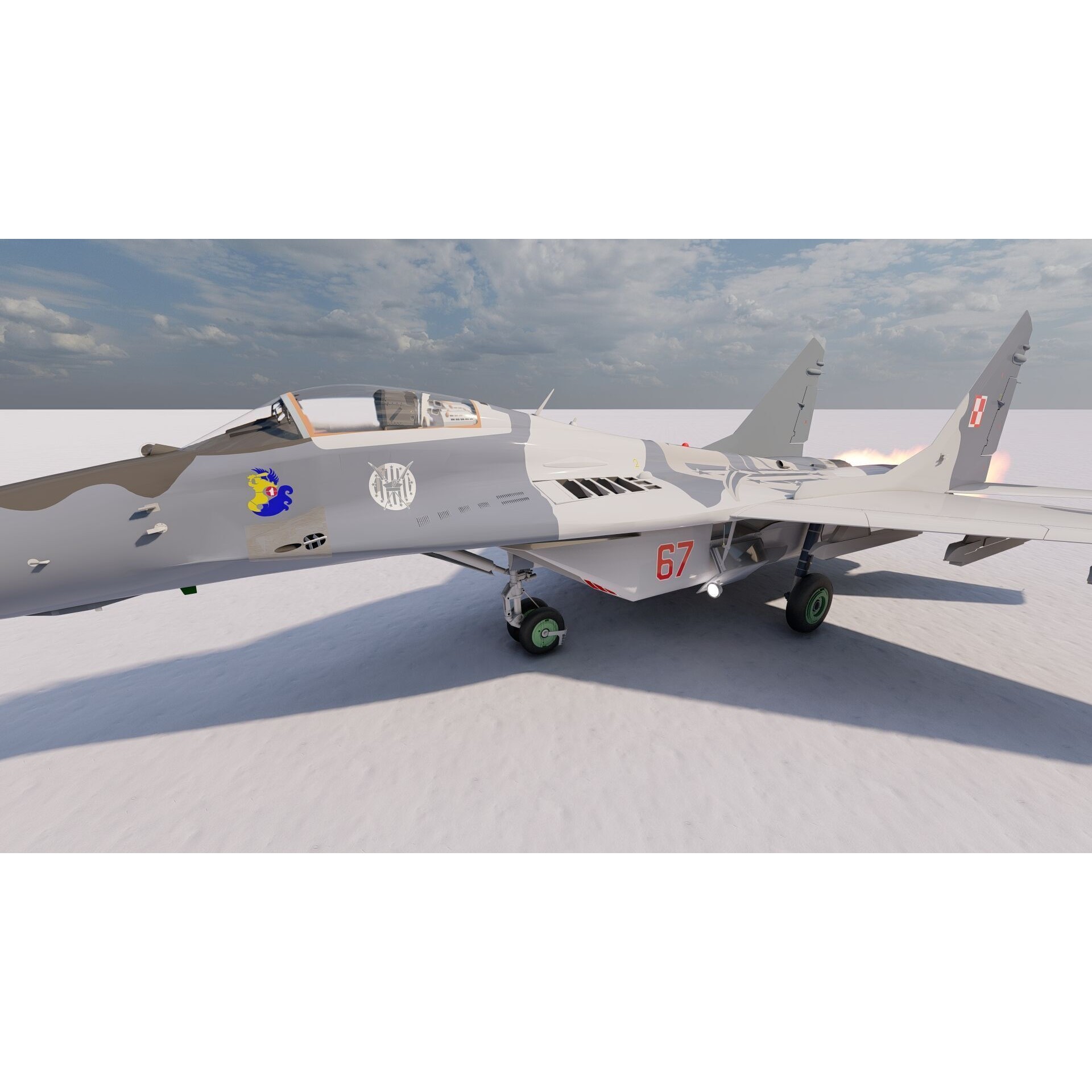 Mig 29 Jet Fighter - Detailed Game-Ready 3D Model - View 3