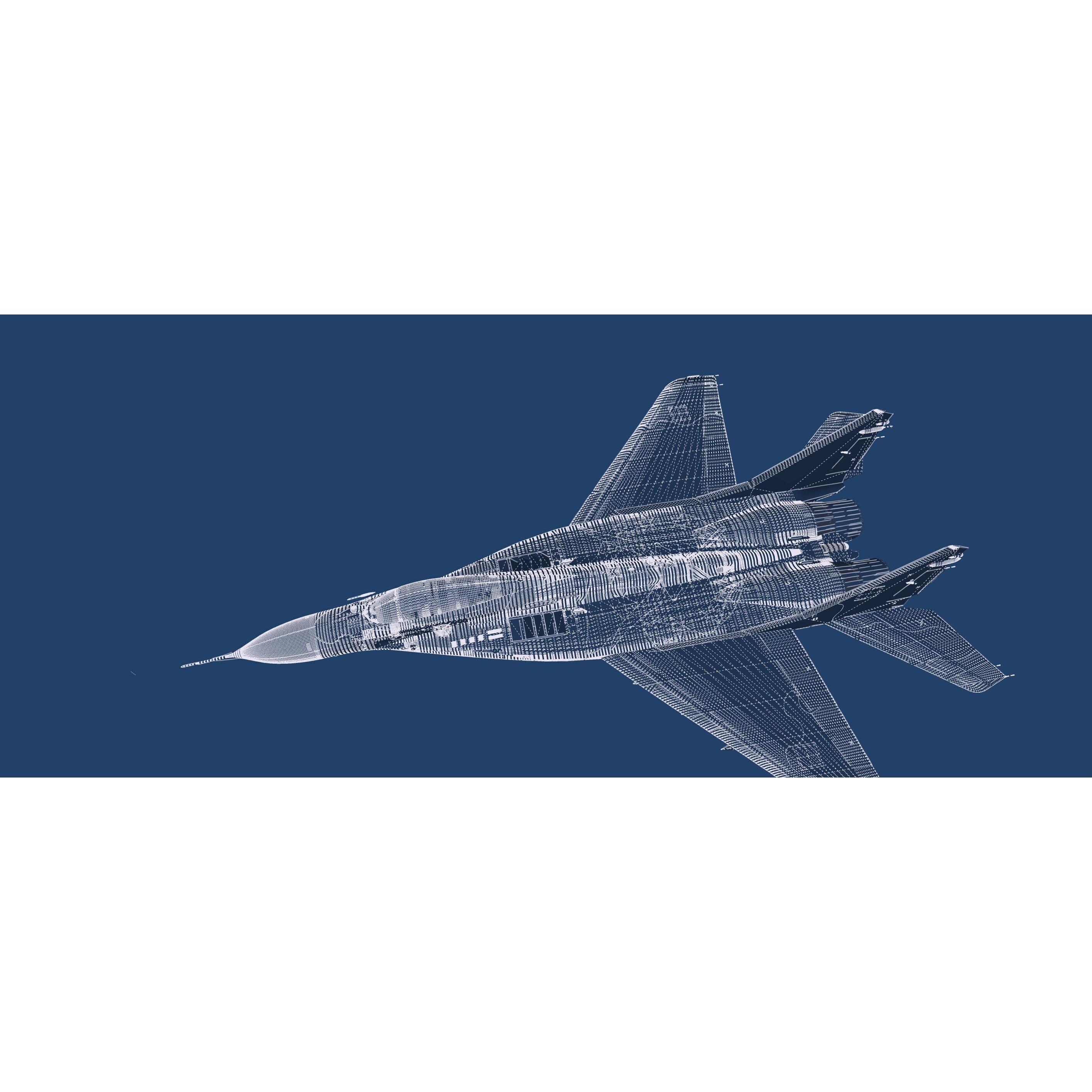 Mig 29 Jet Fighter - Detailed Game-Ready 3D Model - View 30