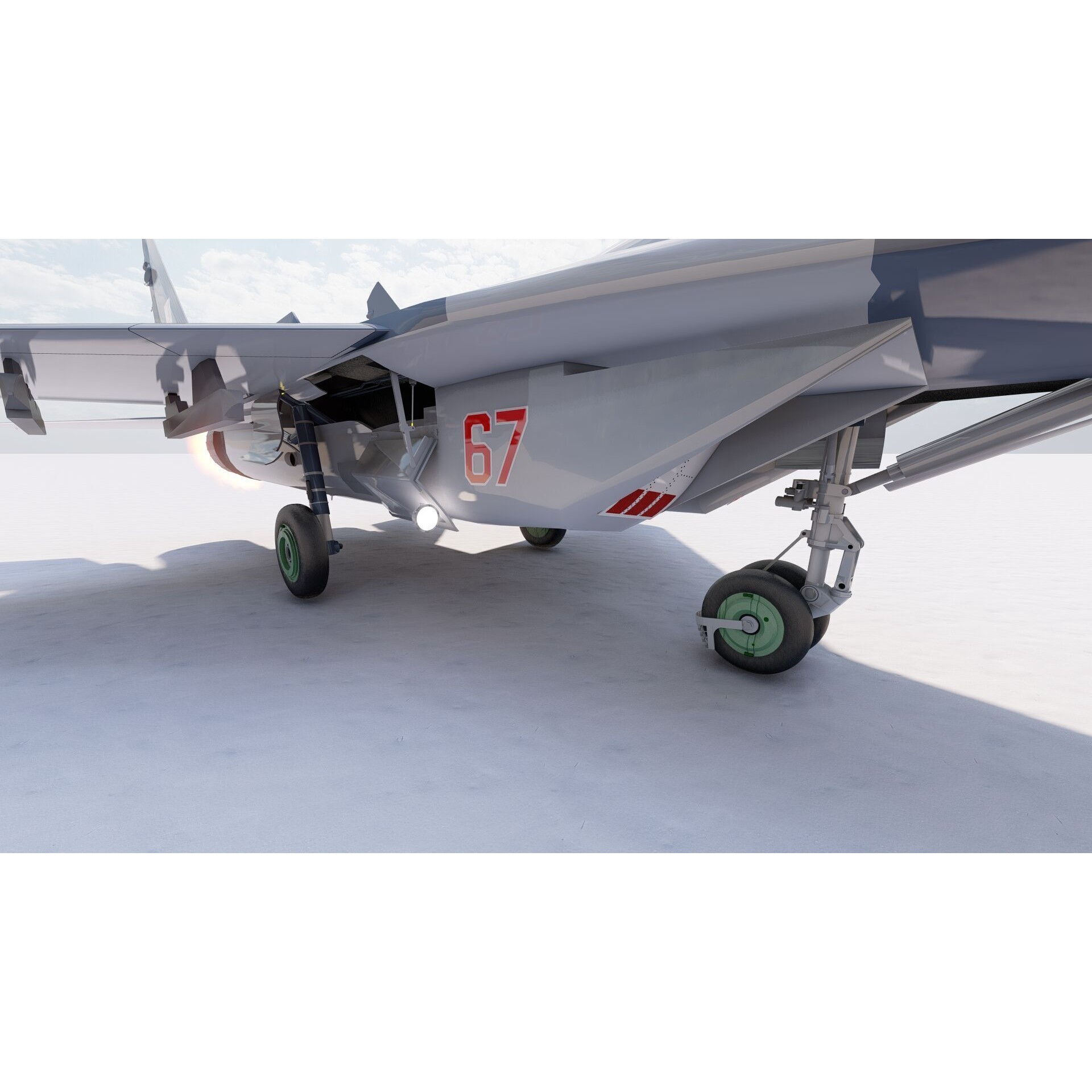 Mig 29 Jet Fighter - Detailed Game-Ready 3D Model - View 5