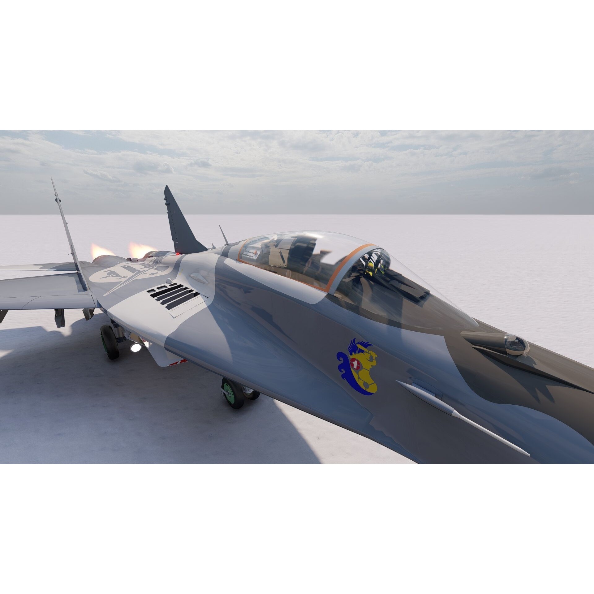 Mig 29 Jet Fighter - Detailed Game-Ready 3D Model - View 6
