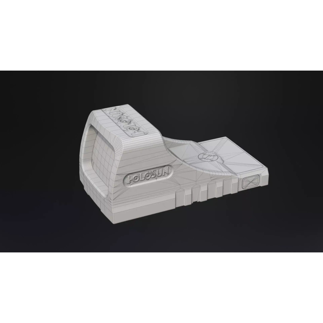 Holosun ELITE SCS 3D Model – Low Poly Game Ready Red Dot Sight - View 19