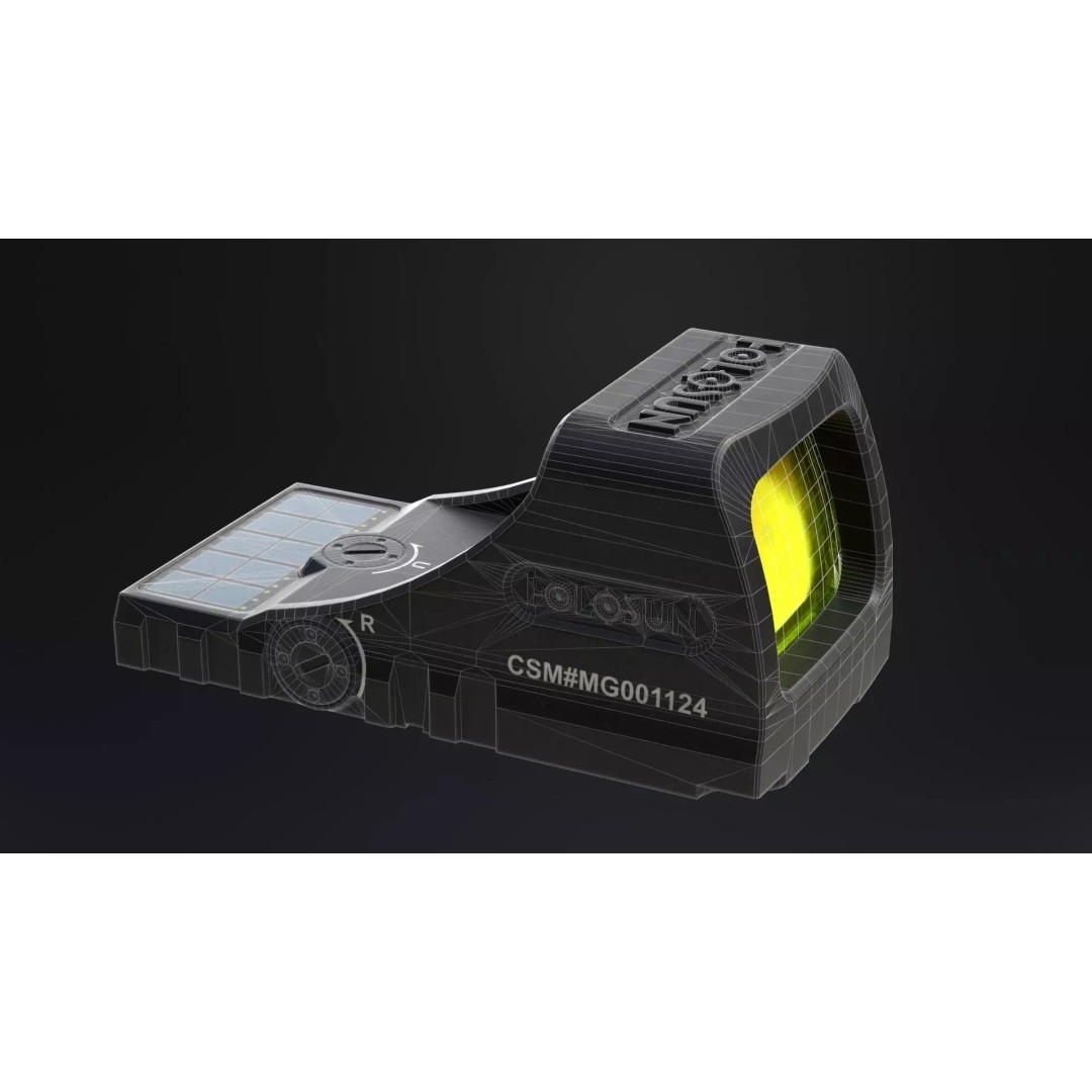 Holosun ELITE SCS 3D Model – Low Poly Game Ready Red Dot Sight - View 4
