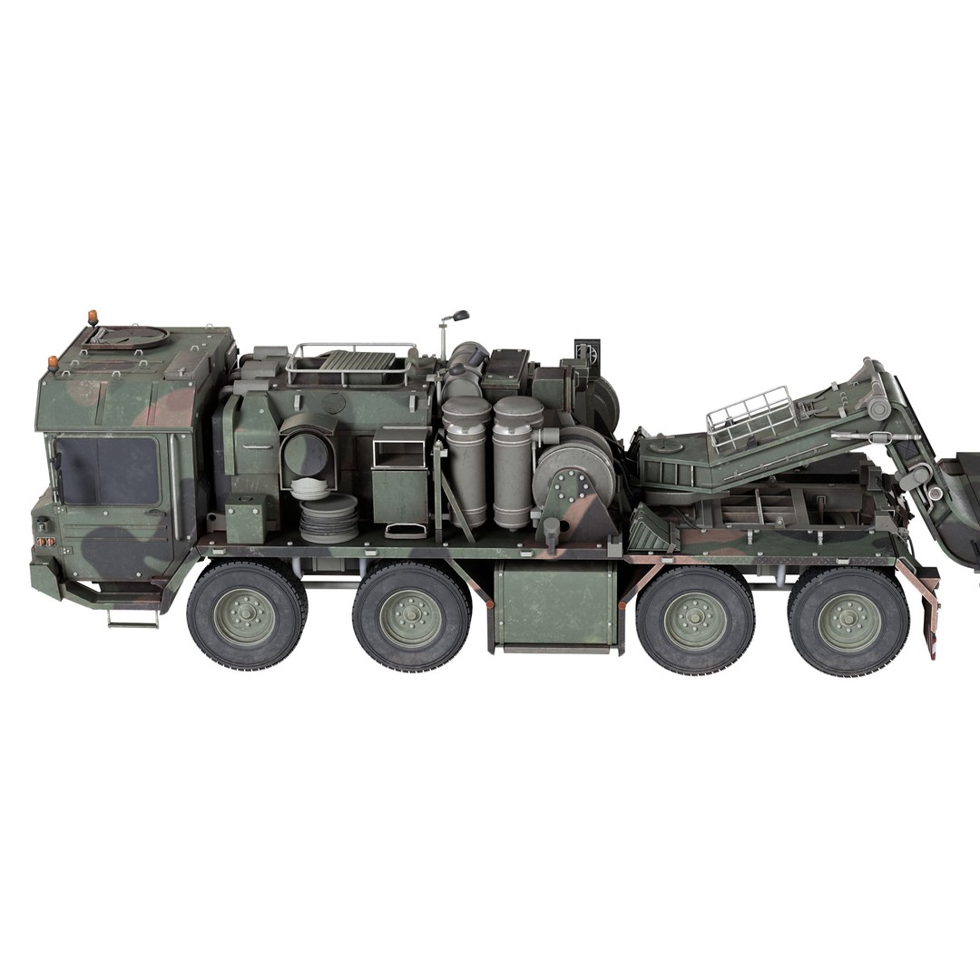 SLT 50 Elefant Tank Transporter 3D Model – Low Poly Military Vehicle, FBX - View 10
