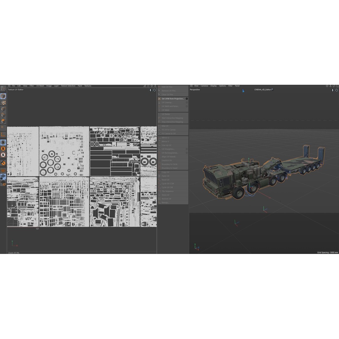 SLT 50 Elefant Tank Transporter 3D Model – Low Poly Military Vehicle, FBX - View 12