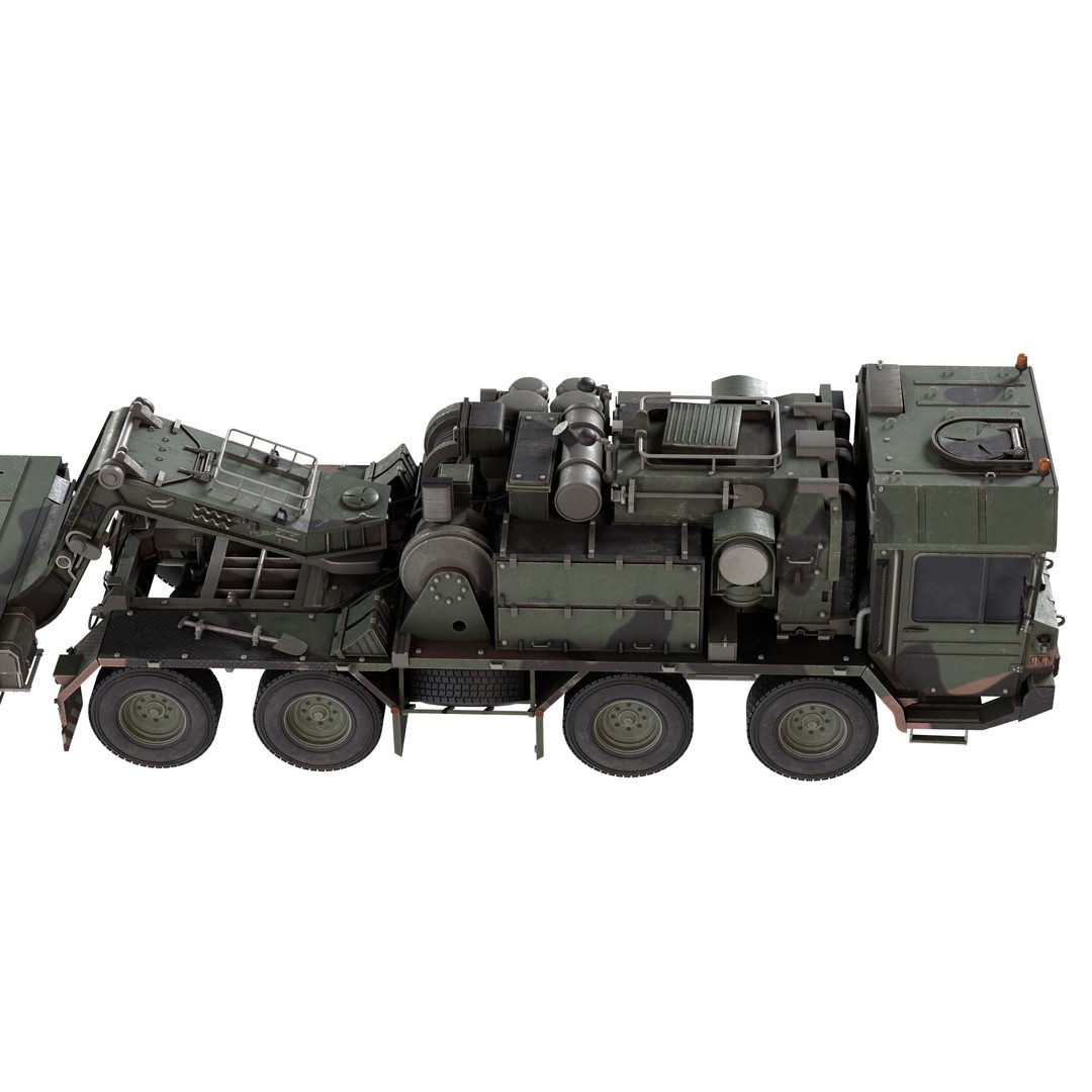 SLT 50 Elefant Tank Transporter 3D Model – Low Poly Military Vehicle, FBX - View 7