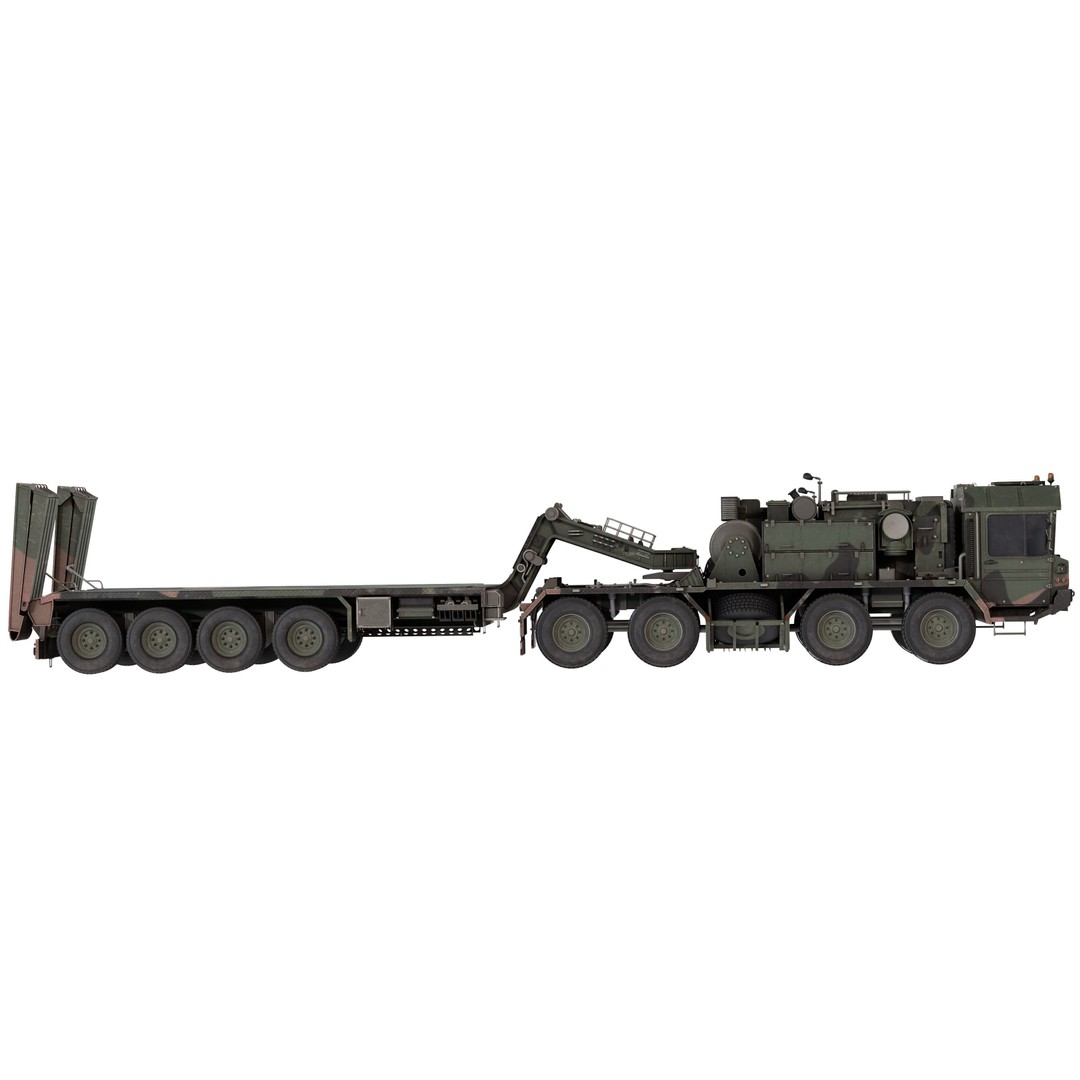 SLT 50 Elefant Tank Transporter 3D Model – Low Poly Military Vehicle, FBX - View 8