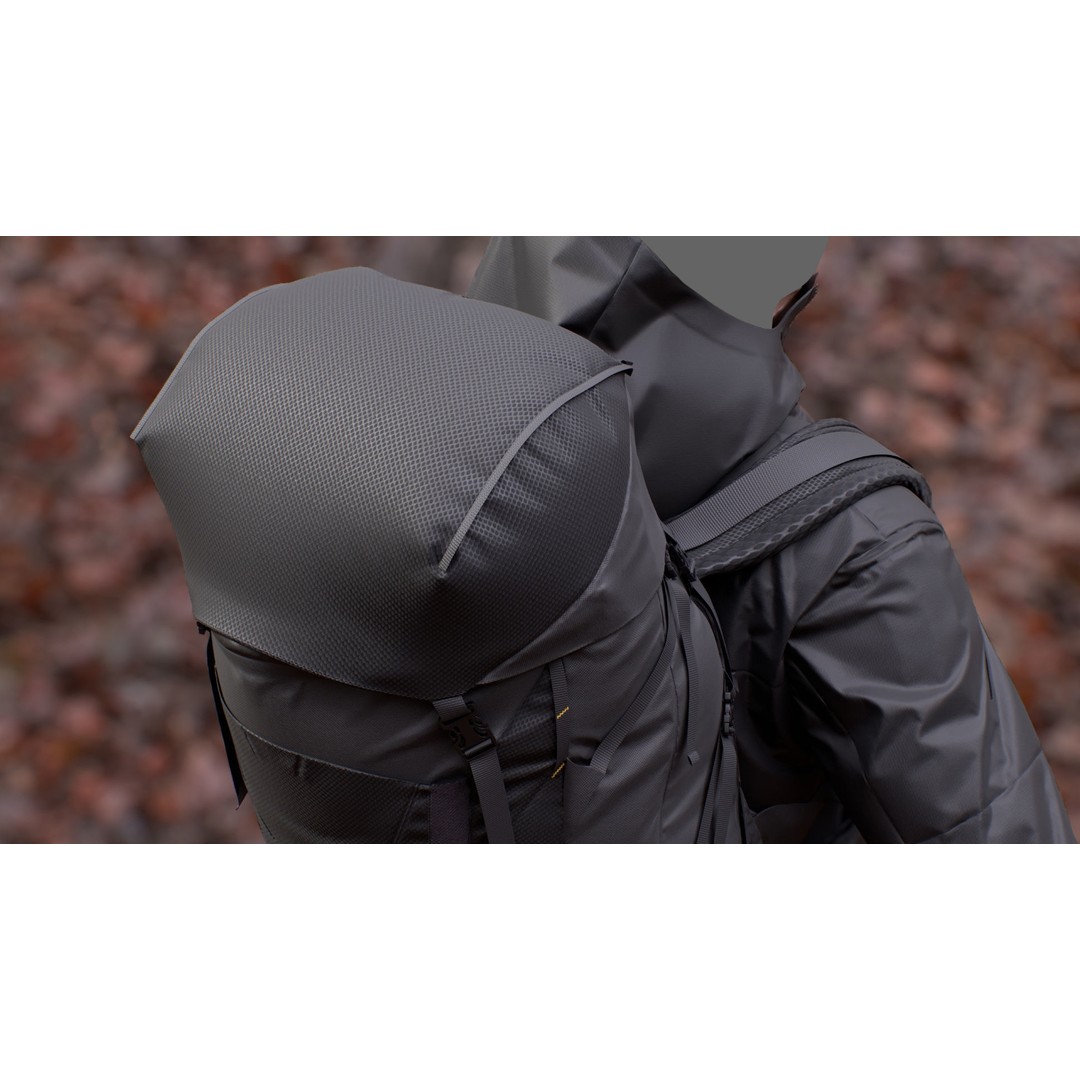 Male Hiking Outfit 3D Model – Low Poly Rigged Character, FBX, Blender - View 12