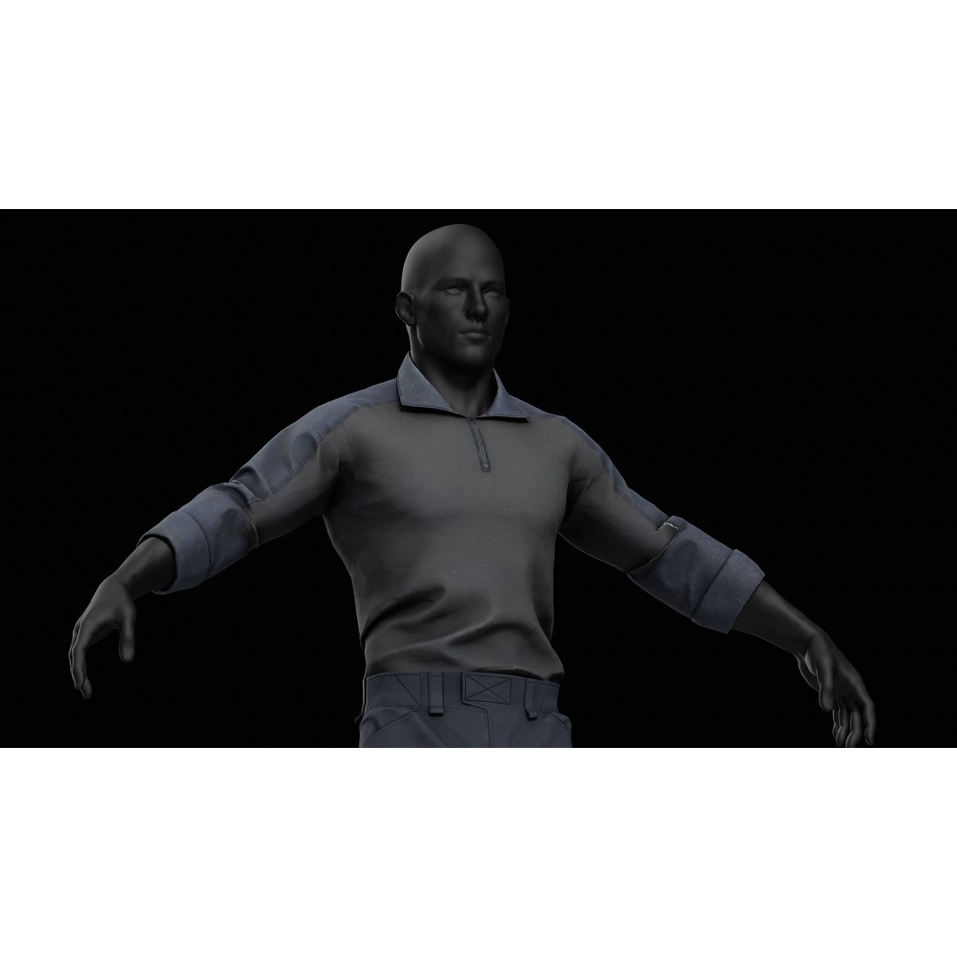 G3 LAC Combat Shirt 3D Model – Low Poly Game-Ready Asset, FBX, OBJ