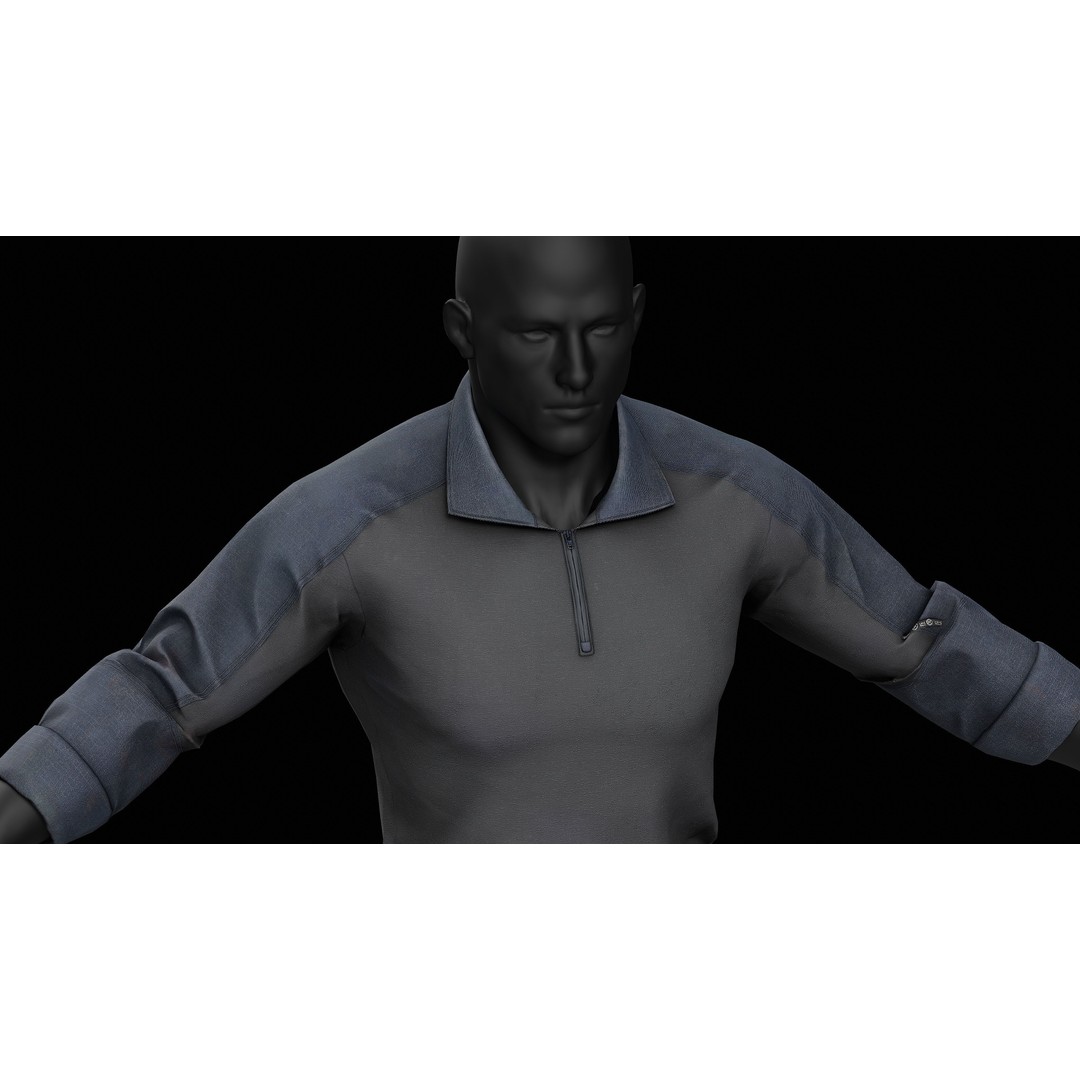 G3 LAC Combat Shirt 3D Model – Low Poly Game-Ready Asset, FBX, OBJ - View 12