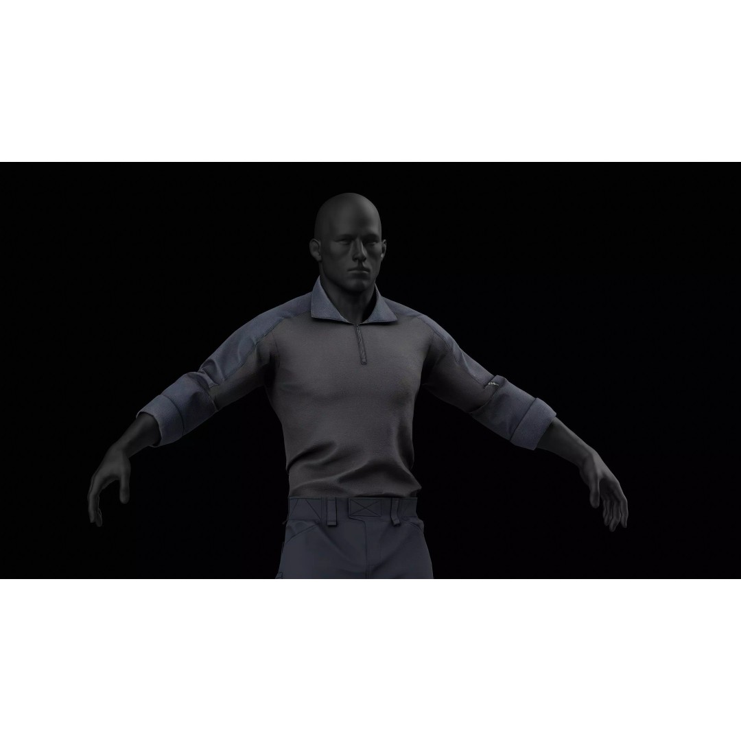 G3 LAC Combat Shirt 3D Model – Low Poly Game-Ready Asset, FBX, OBJ - View 2