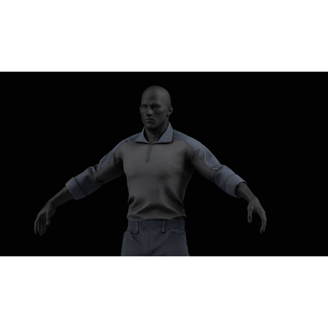 G3 LAC Combat Shirt 3D Model – Low Poly Game-Ready Asset, FBX, OBJ - View 3