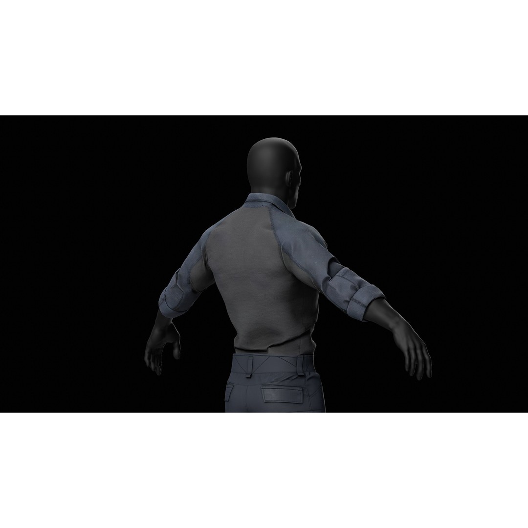 G3 LAC Combat Shirt 3D Model – Low Poly Game-Ready Asset, FBX, OBJ - View 5