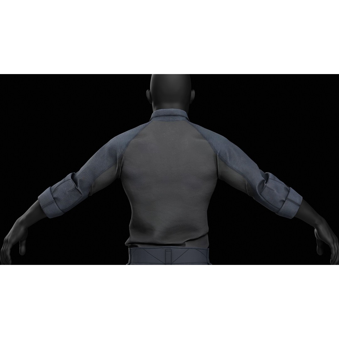 G3 LAC Combat Shirt 3D Model – Low Poly Game-Ready Asset, FBX, OBJ - View 6