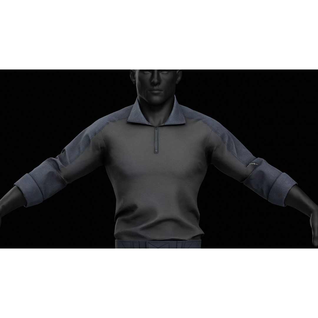 G3 LAC Combat Shirt 3D Model – Low Poly Game-Ready Asset, FBX, OBJ - View 7