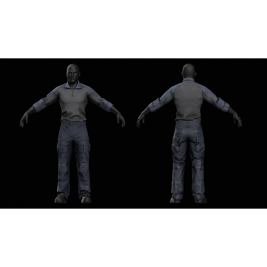 G3 LAC Combat Shirt 3D Model – Low Poly Game-Ready Asset, FBX, OBJ - View 8