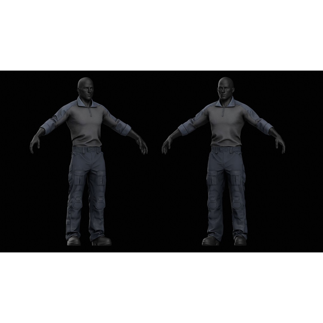 G3 LAC Combat Shirt 3D Model – Low Poly Game-Ready Asset, FBX, OBJ - View 9