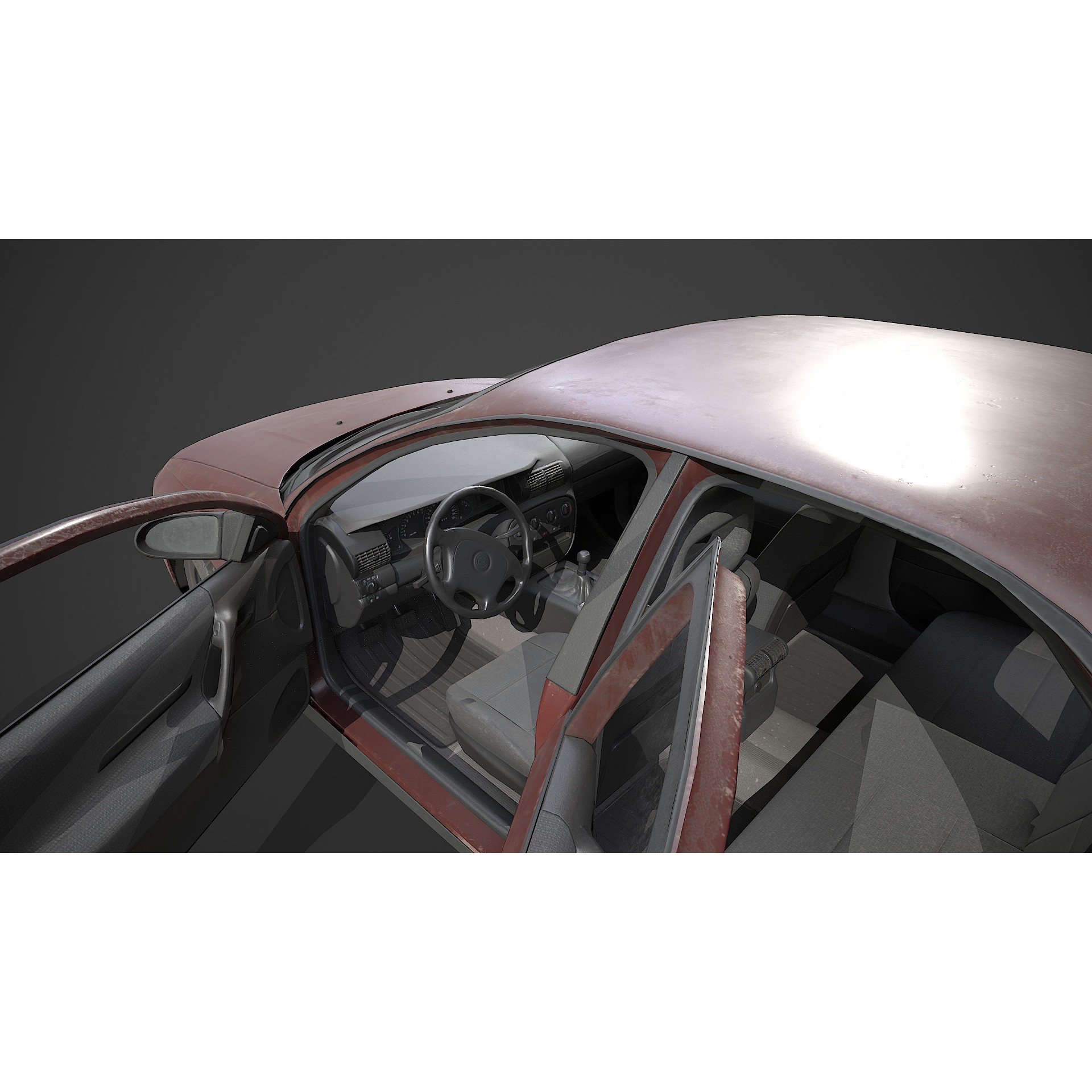 Opel Omega - Low-Poly Game-Ready 3D Model - View 12