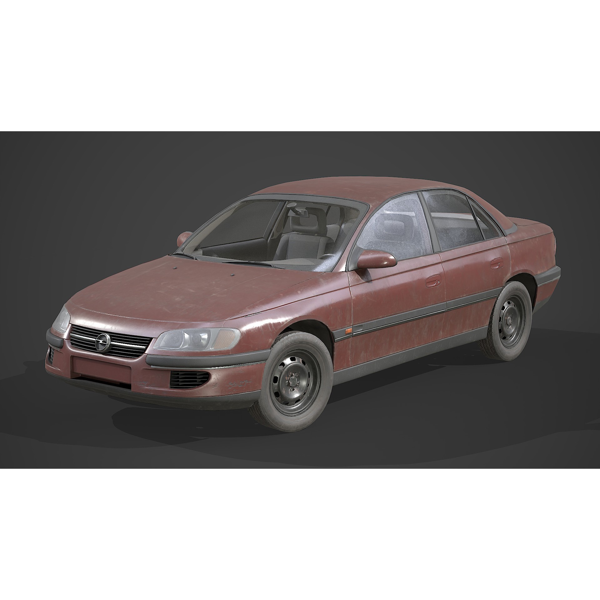 Opel Omega - Low-Poly Game-Ready 3D Model - View 3