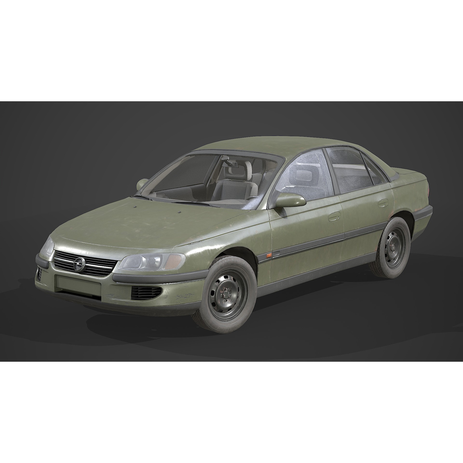 Opel Omega - Low-Poly Game-Ready 3D Model - View 6