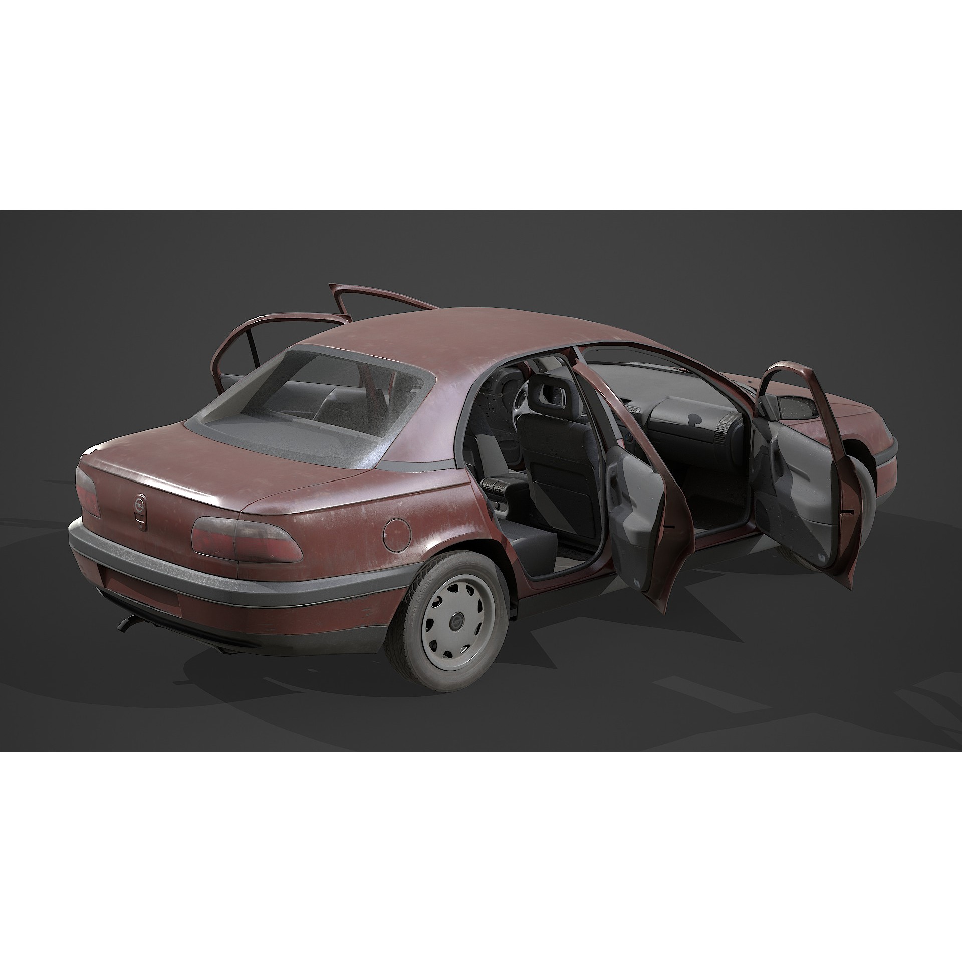 Opel Omega - Low-Poly Game-Ready 3D Model - View 9