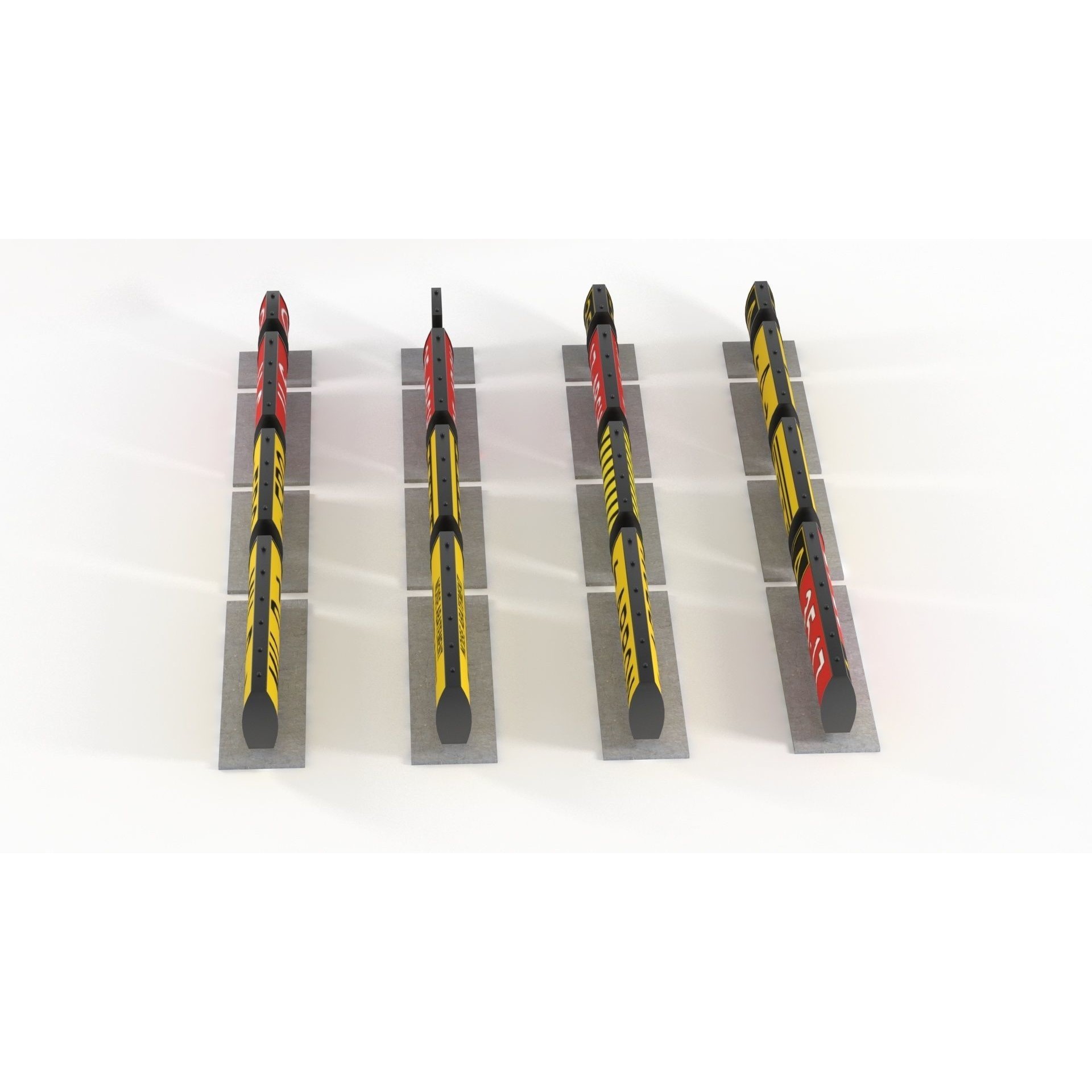 Airport Guidance Signs Pack - Low-Poly Game-Ready 3D Model - View 4