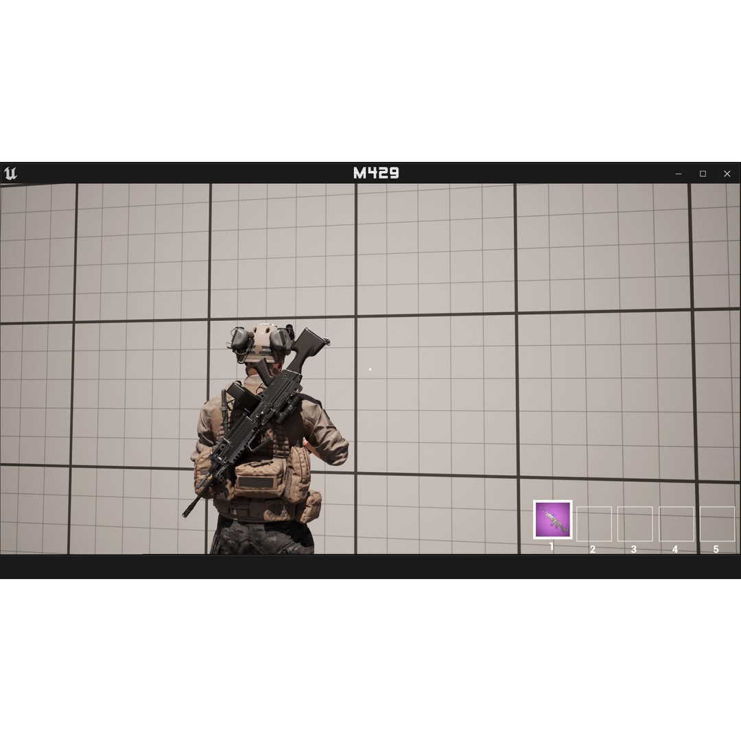 M249 Light Machine Gun 3D Model – Low Poly Game Asset, FBX - View 15