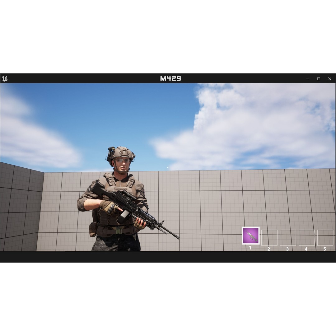 M249 Light Machine Gun 3D Model – Low Poly Game Asset, FBX - View 17