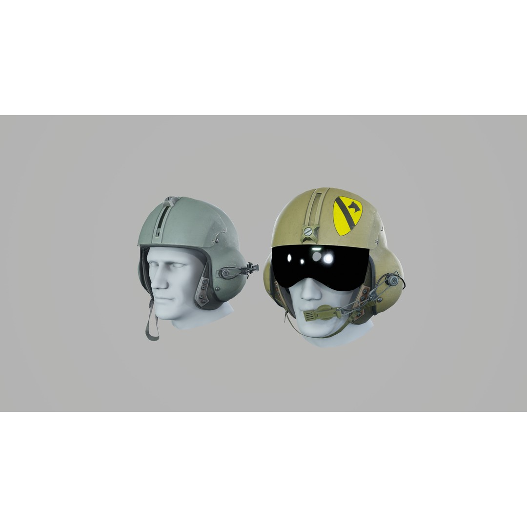 Gentex SPH4 Flight Helmet 3D Model – Low Poly Game Asset, PBR Textures - View 14