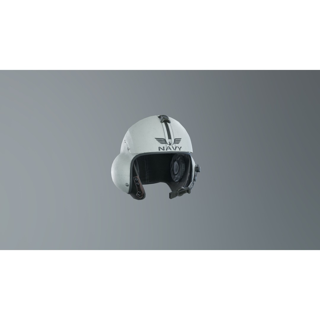 Gentex SPH4 Flight Helmet 3D Model – Low Poly Game Asset, PBR Textures - View 15