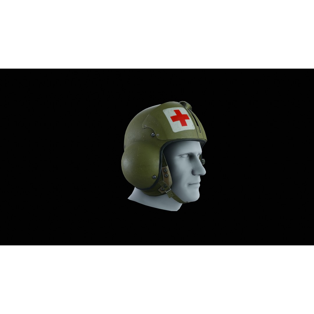 Gentex SPH4 Flight Helmet 3D Model – Low Poly Game Asset, PBR Textures - View 17